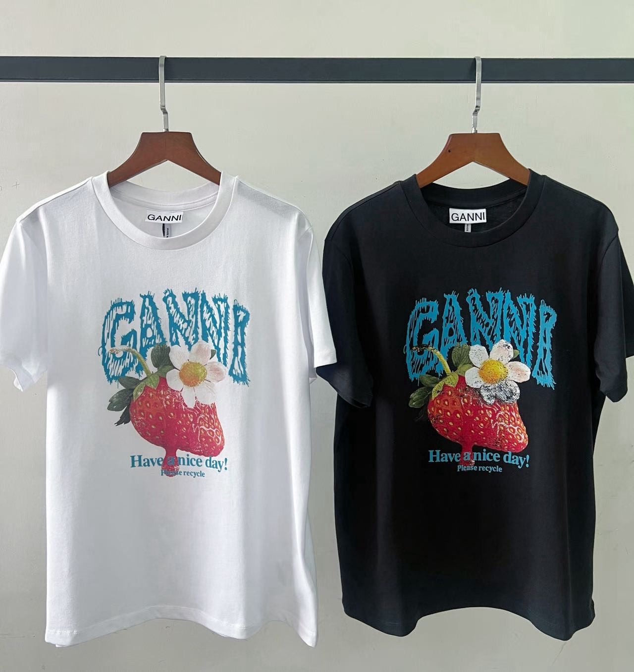 Ganni strawberry tee