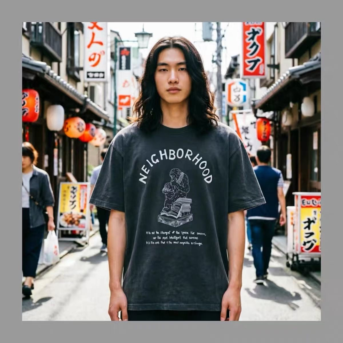 Neighbourhood 洗水logo tee