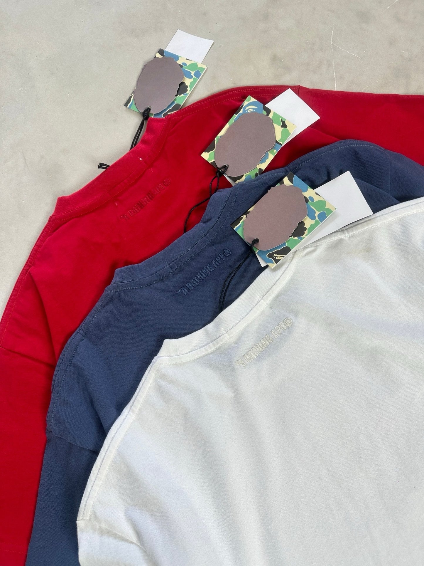 A bathing ape logo tee