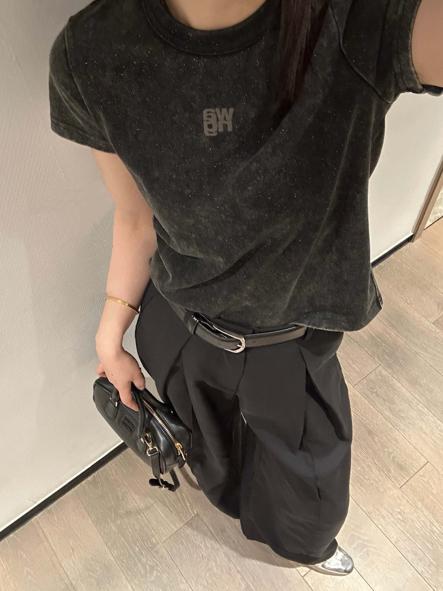 Alexwander wang logo tee