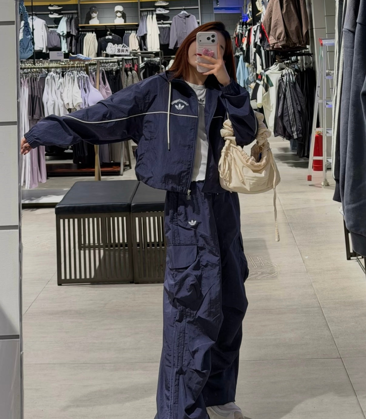 Adidas短身風褸