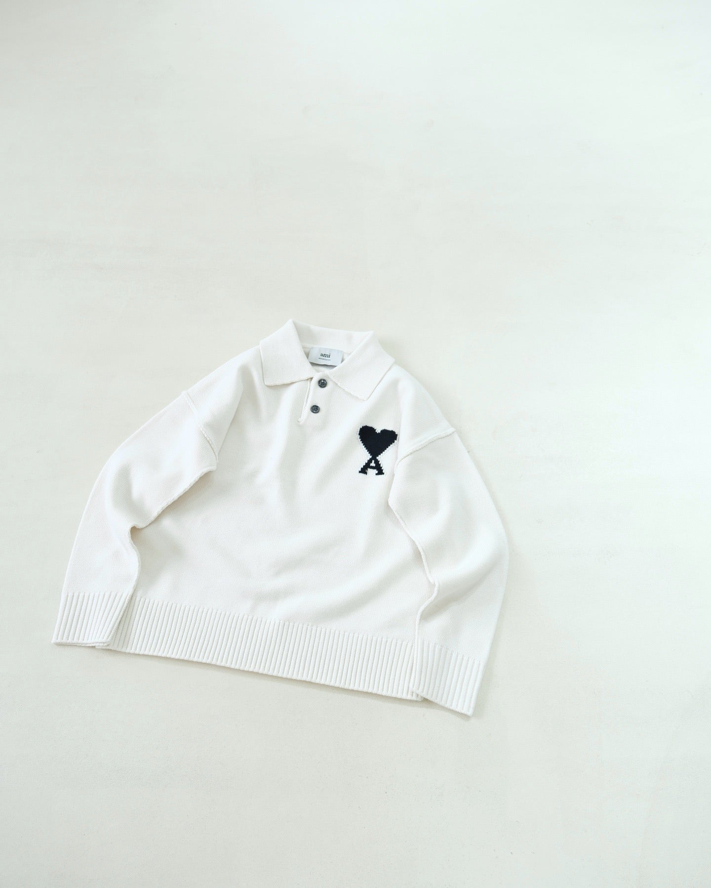 Ami羊毛料polo shirt