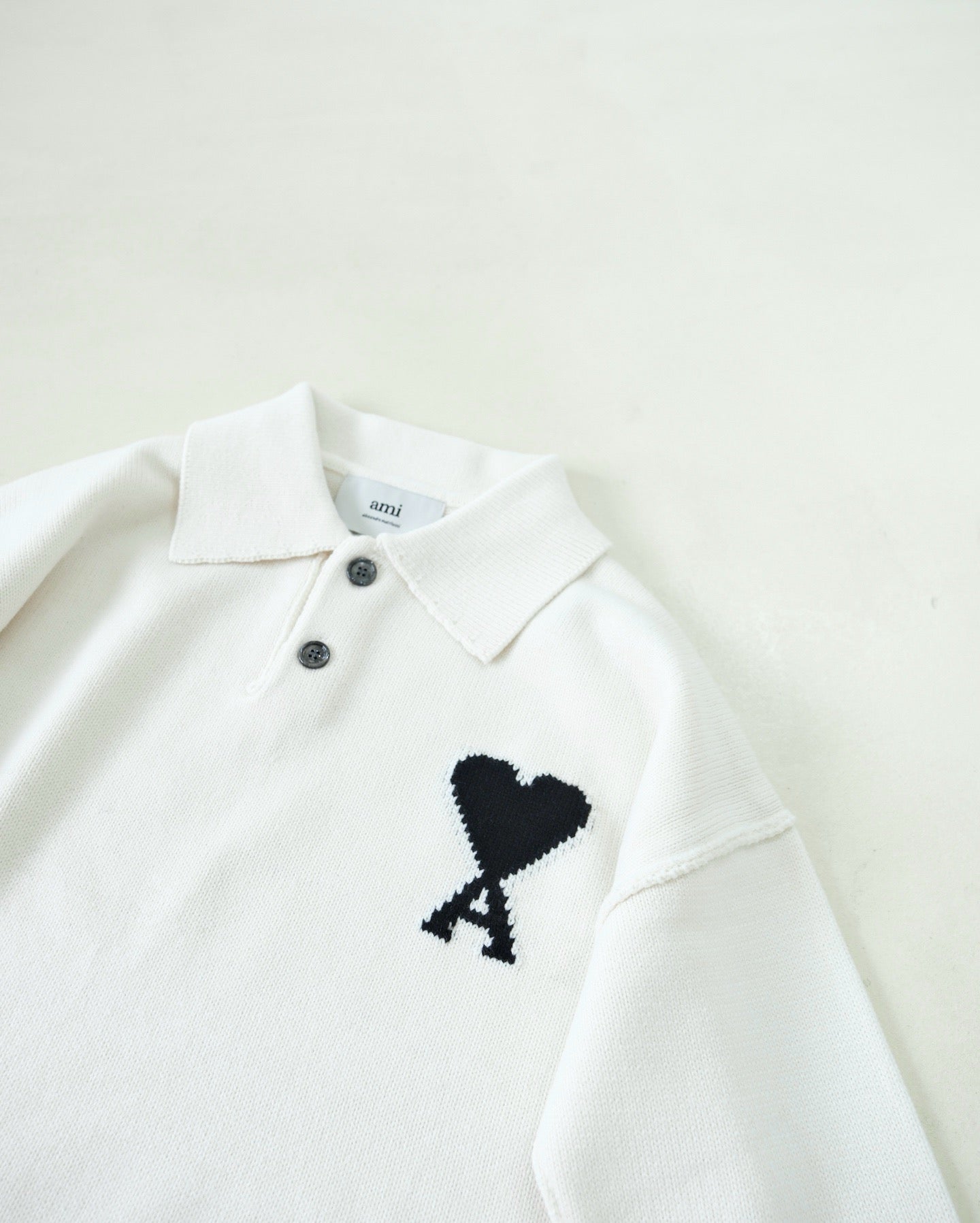 Ami羊毛料polo shirt