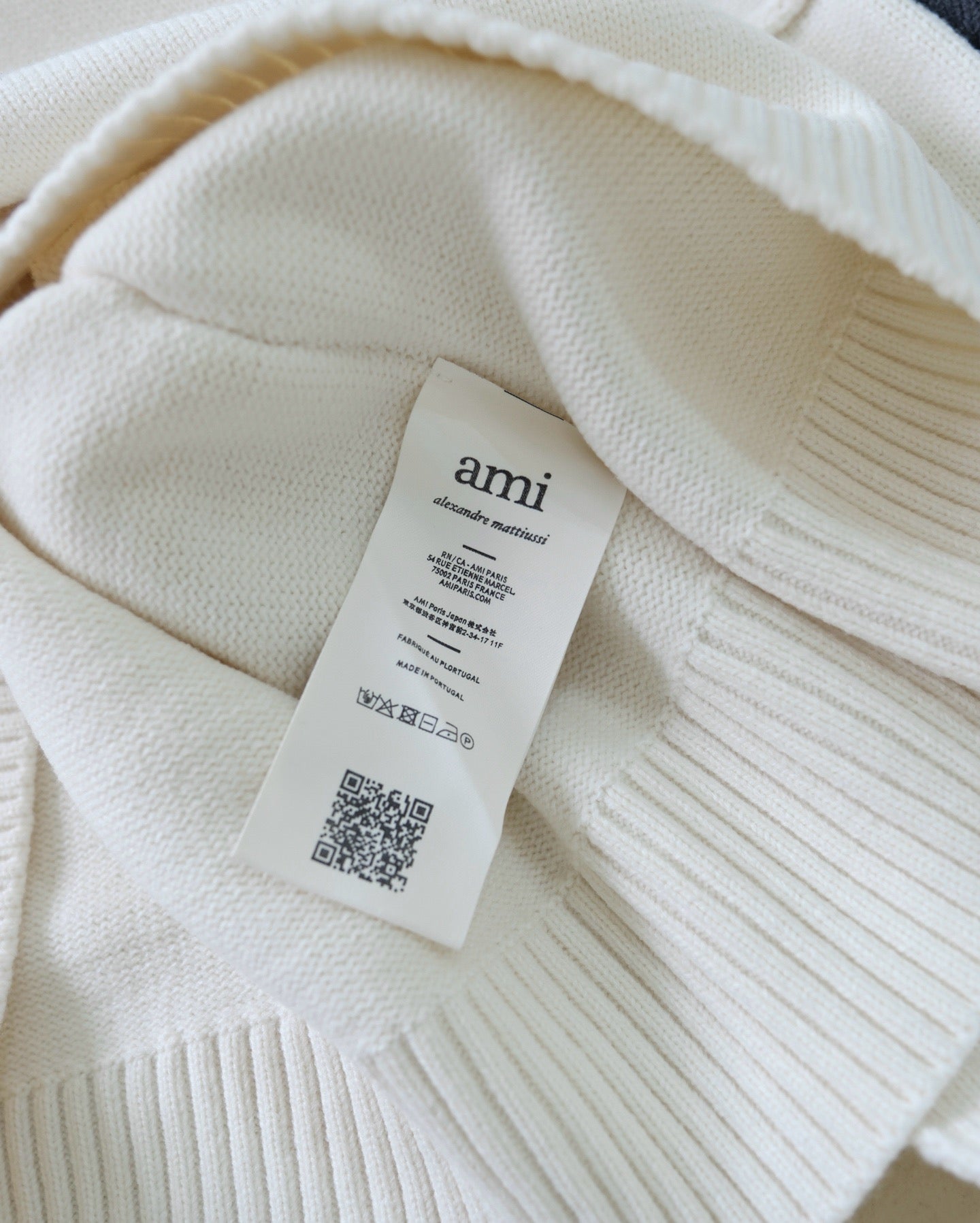 Ami羊毛料polo shirt