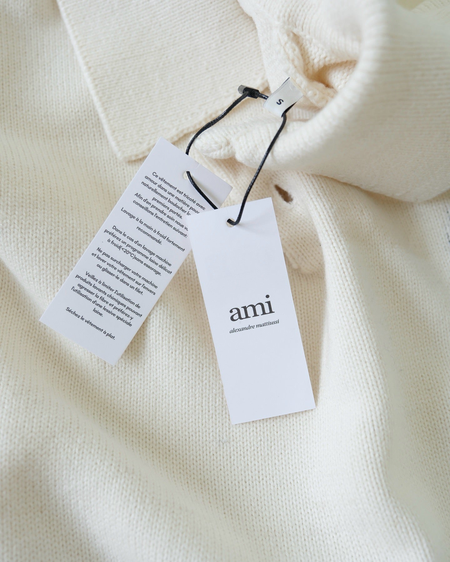 Ami羊毛料polo shirt