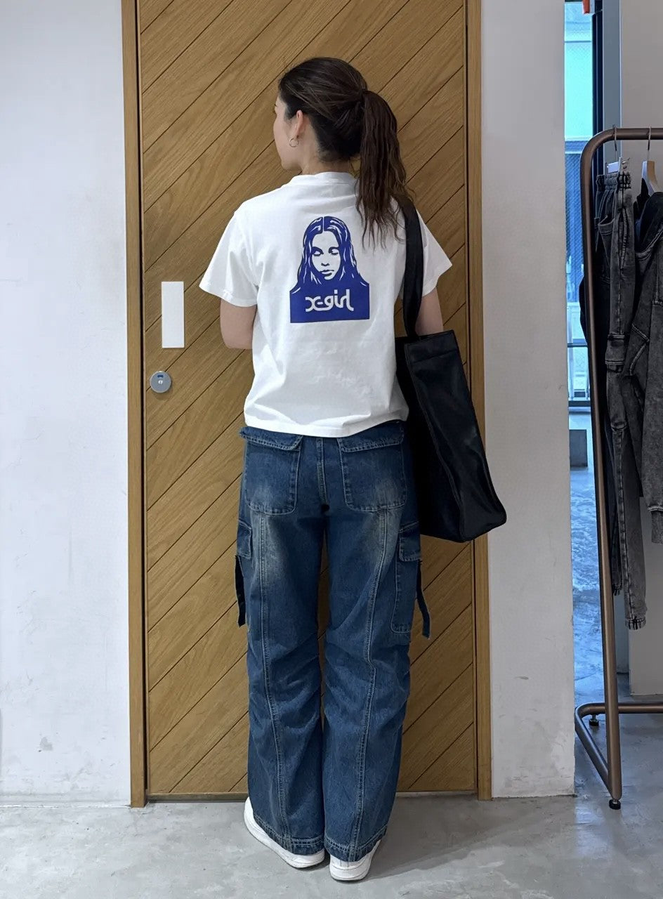 X girl 字母tee