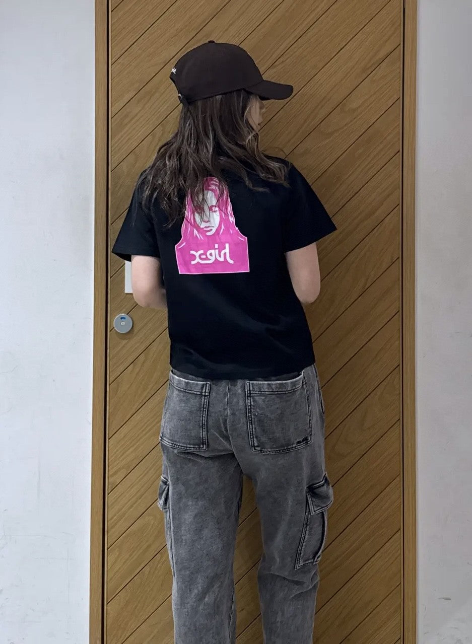 X girl 字母tee