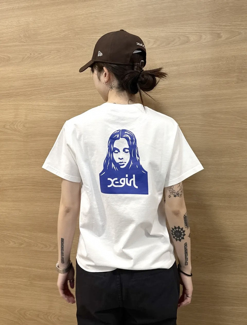 X girl 字母tee