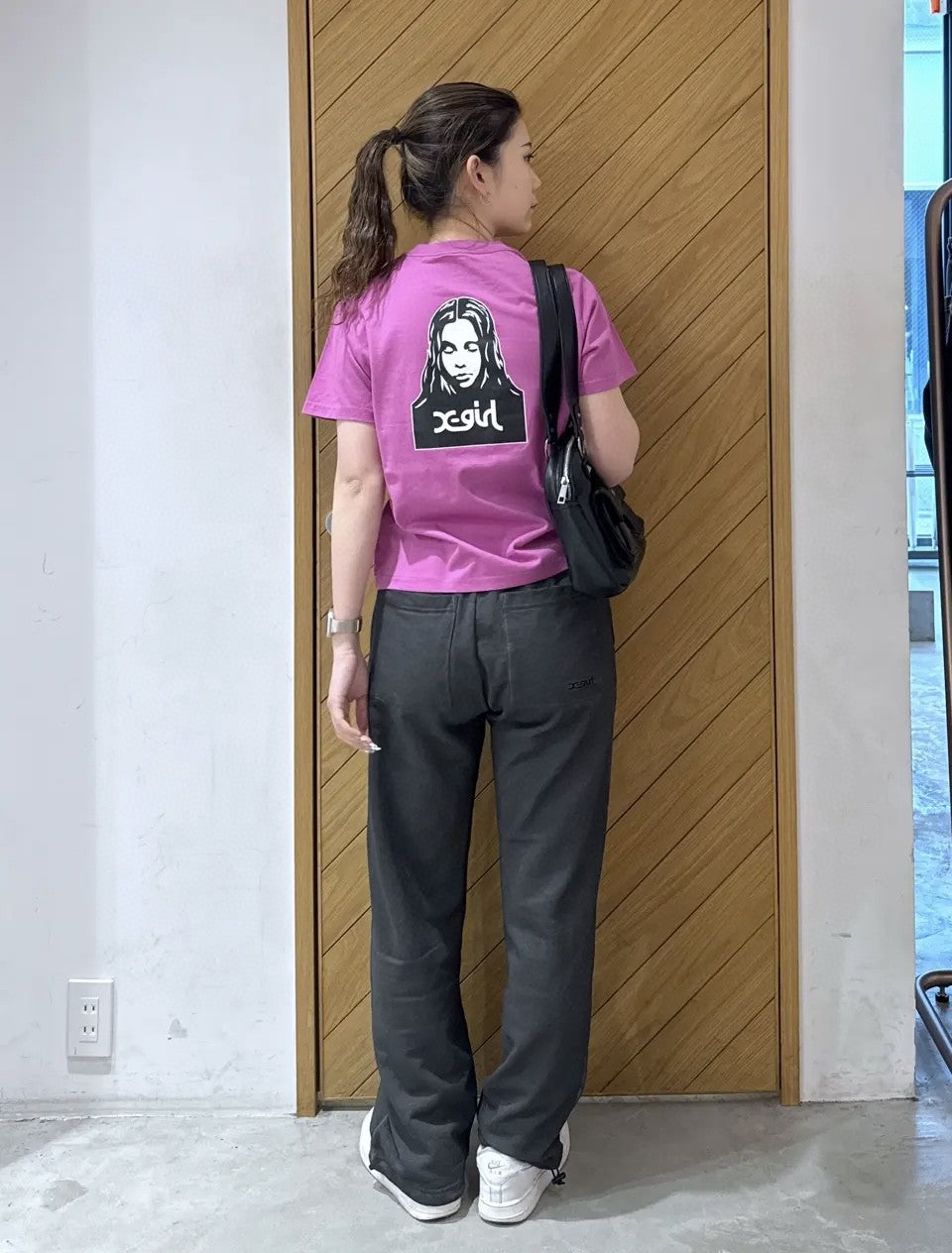 X girl 字母tee
