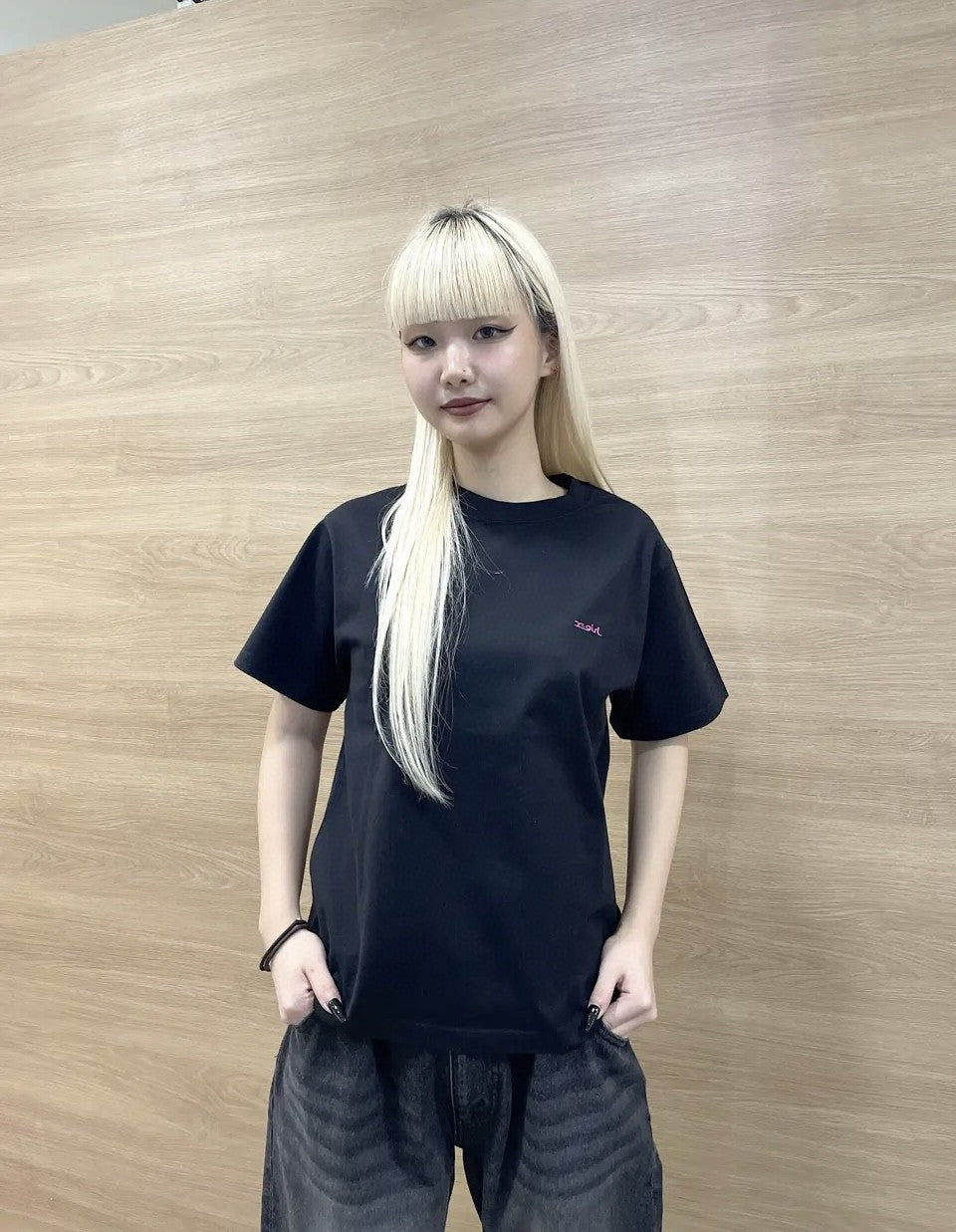 X girl 字母tee