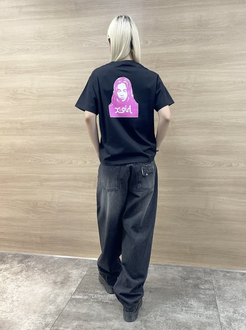 X girl 字母tee