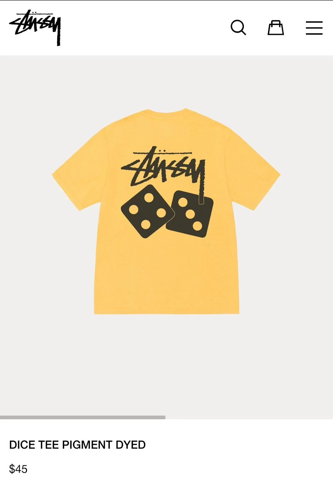 Stussy骰子tee