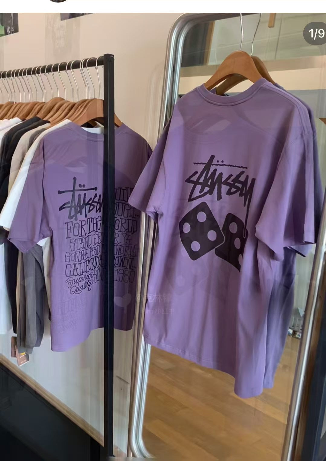 Stussy骰子tee