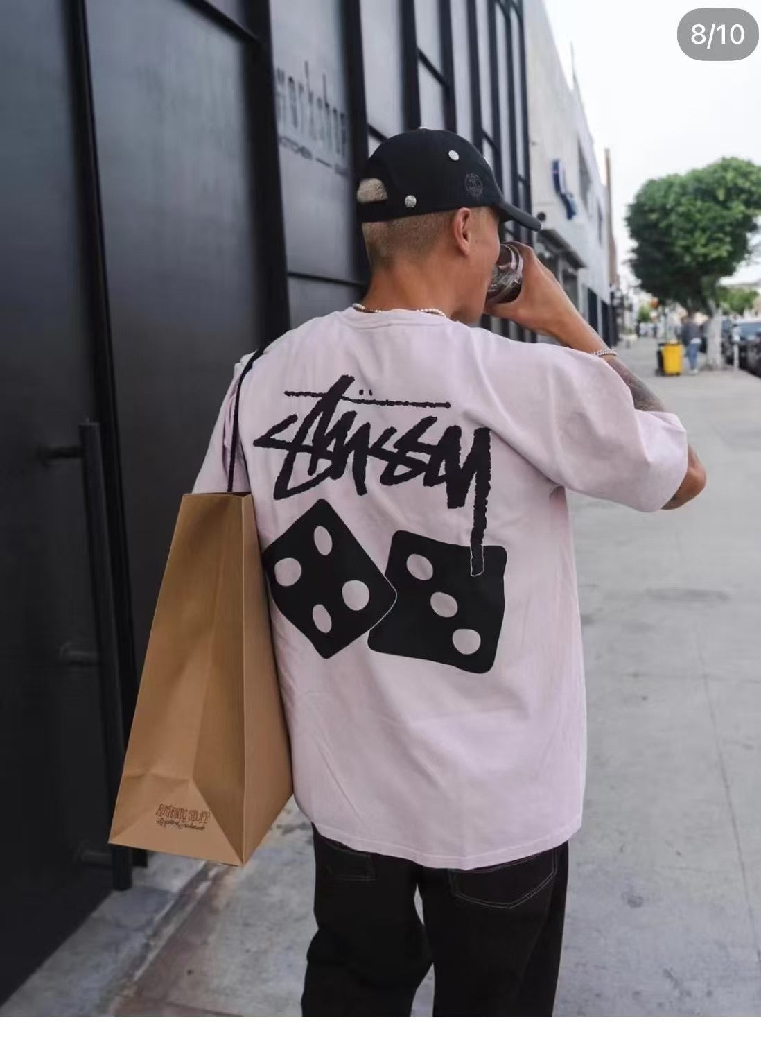 Stussy骰子tee