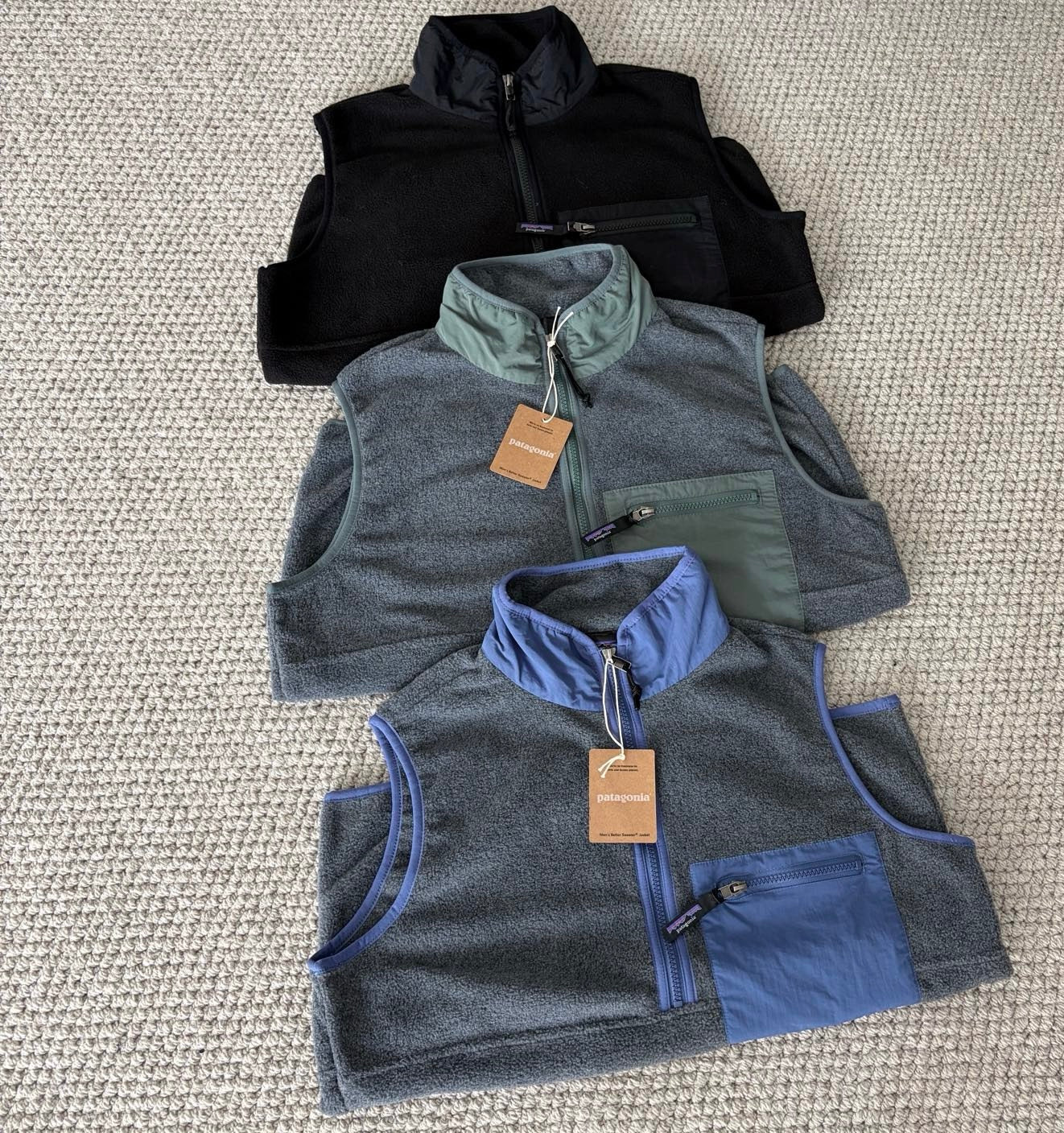 Patagonia 撞色半拉鏈背心