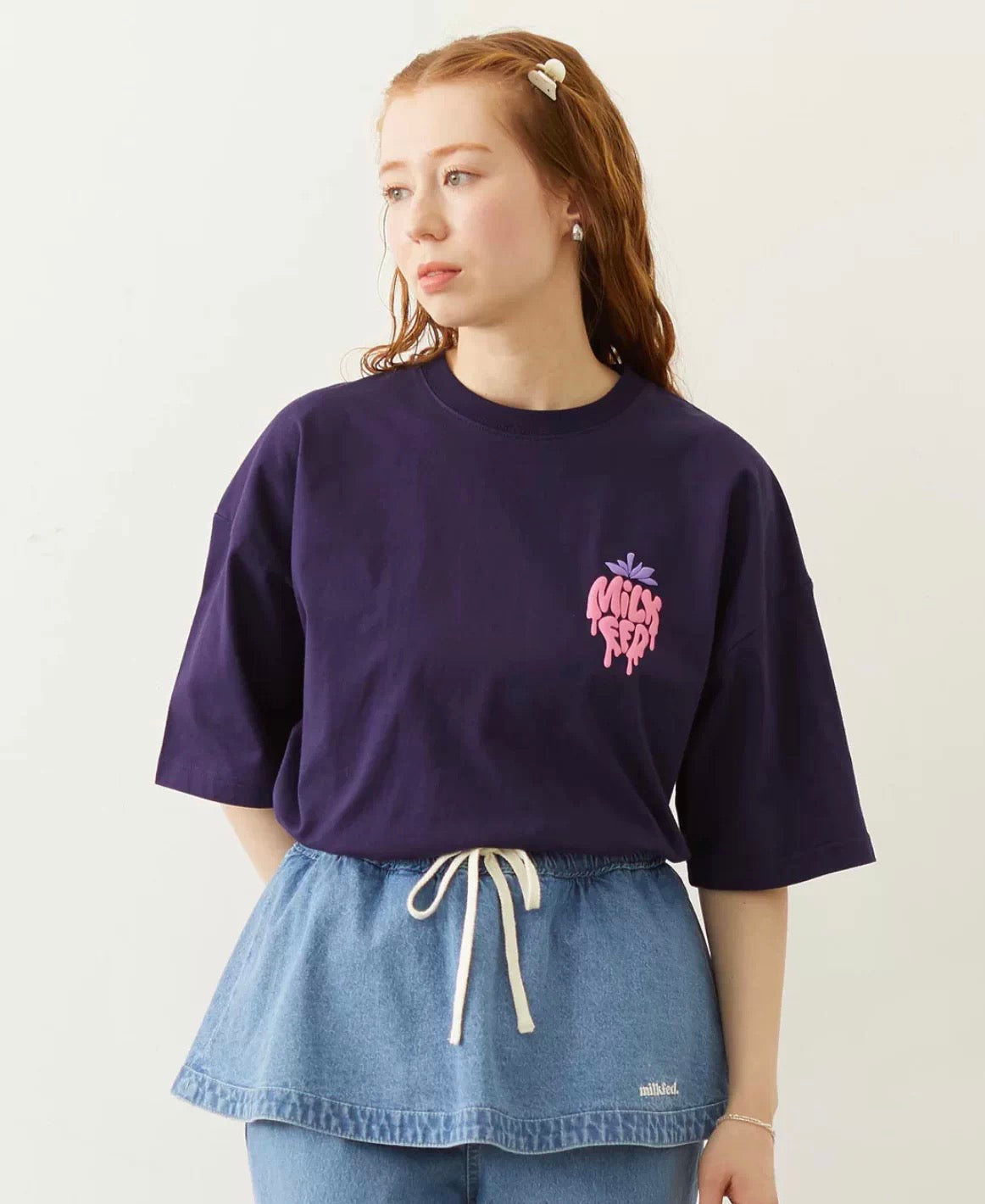 Milkfed strawberry logo tee