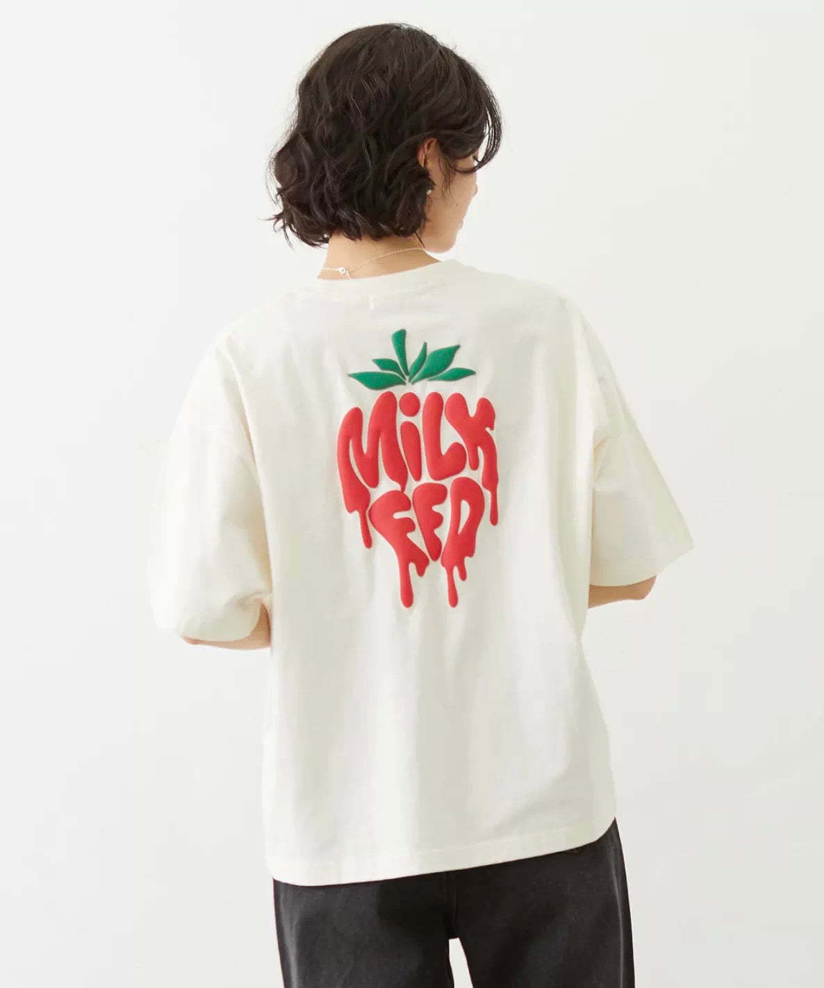 Milkfed strawberry logo tee