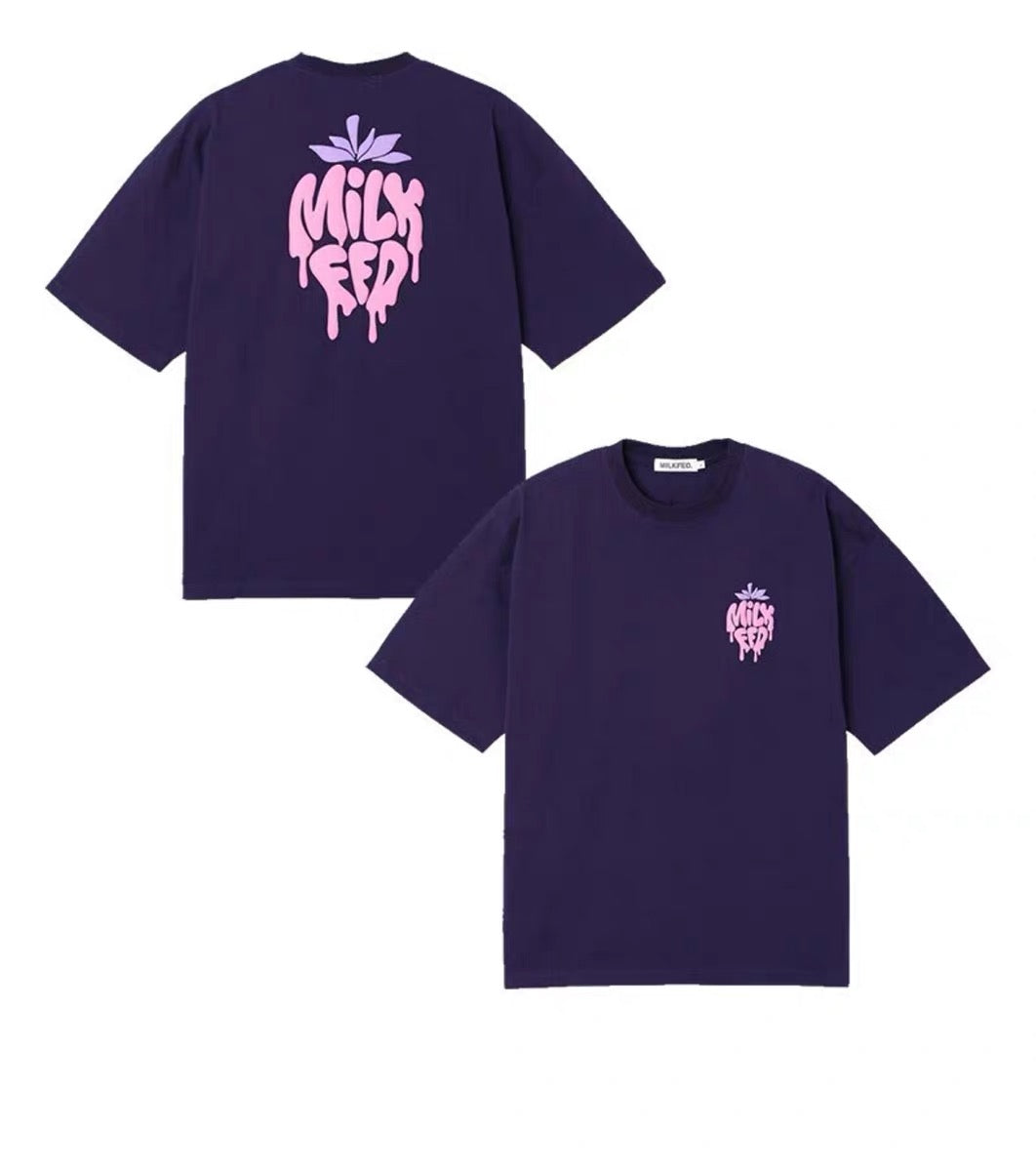 Milkfed strawberry logo tee