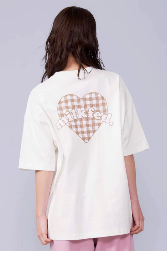 Milkfed 心心格仔tee