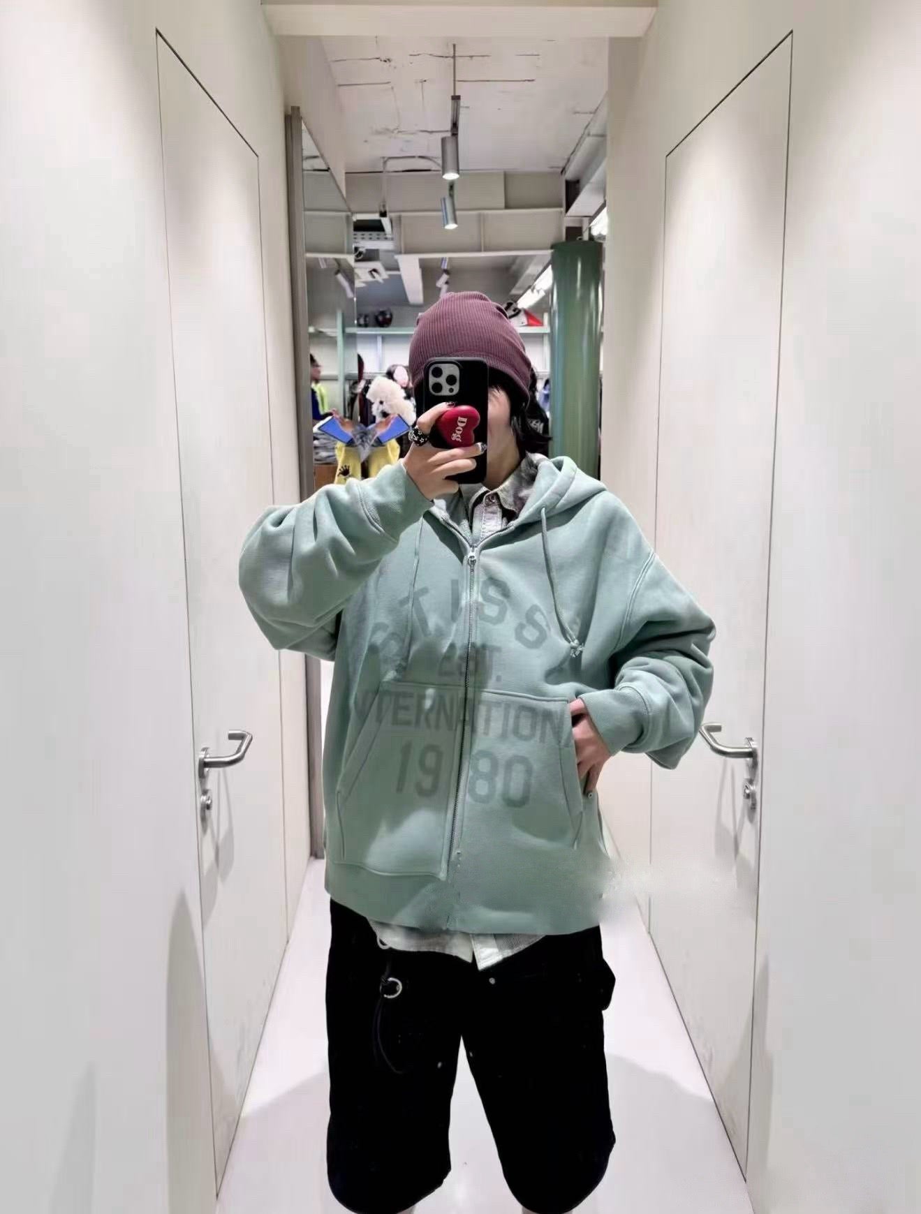 Stussy logo hoodies jacket