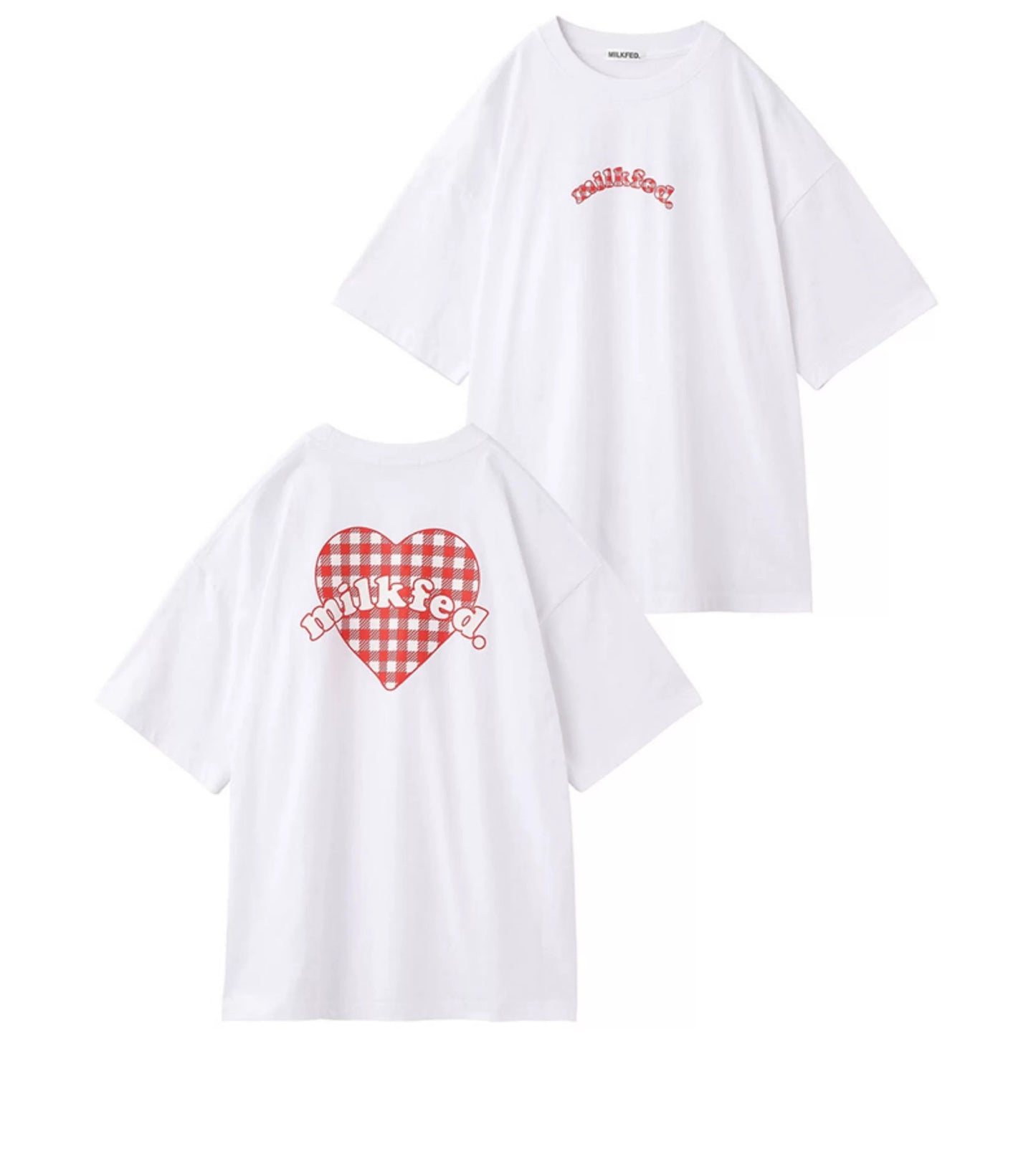 Milkfed 心心格仔tee