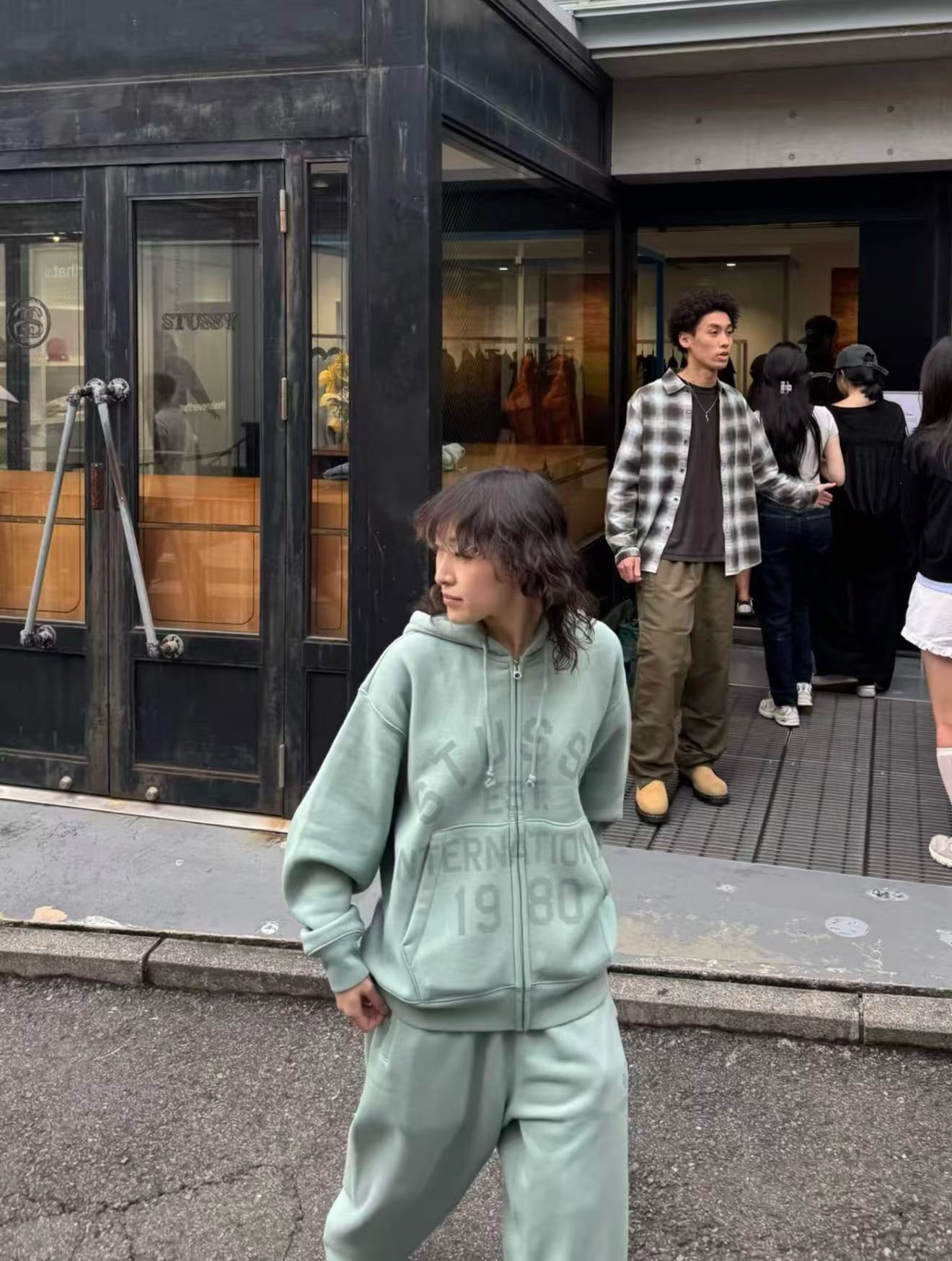 Stussy logo hoodies jacket