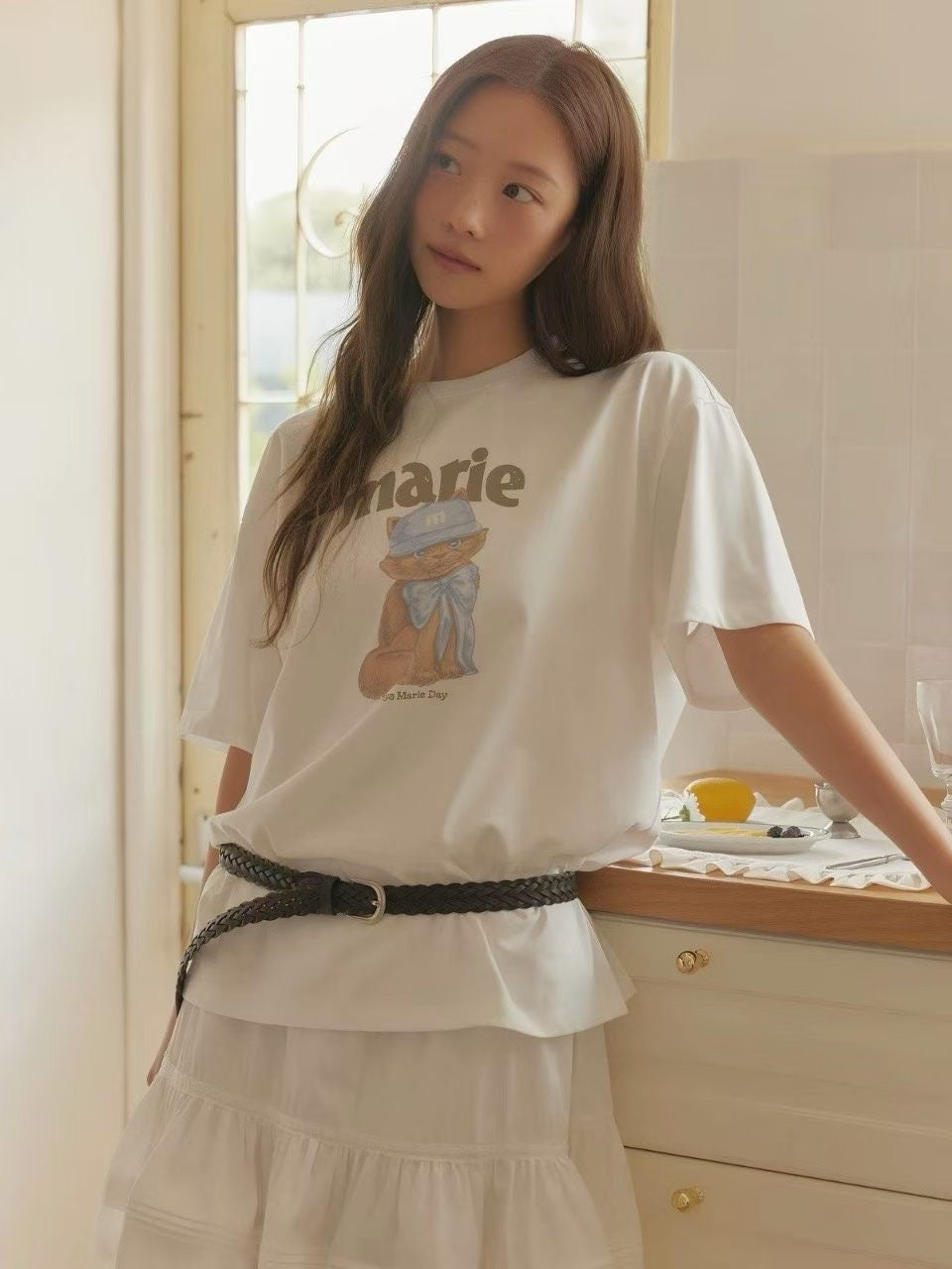 Marie Claire cat tee