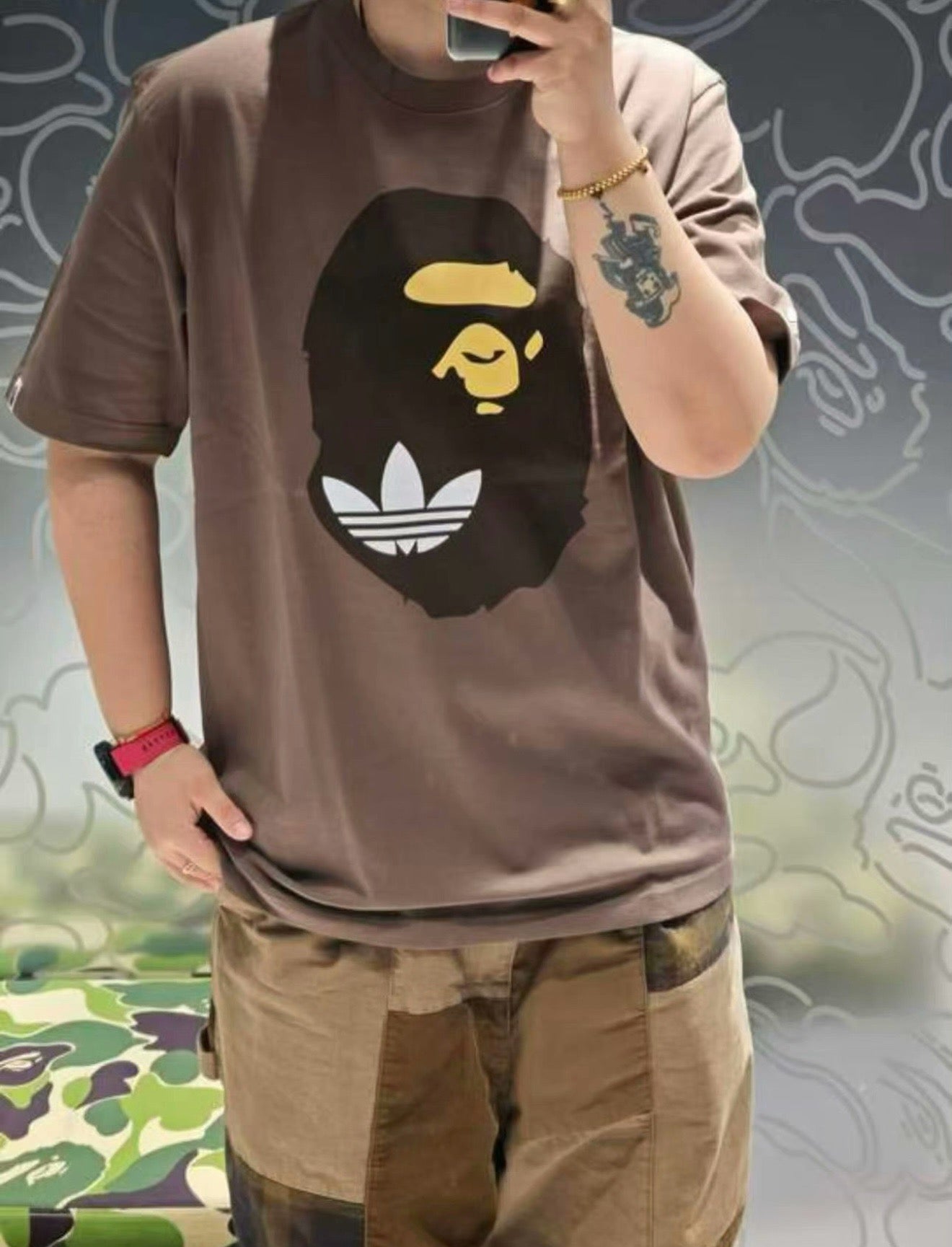 A bathing ape x adidas tee
