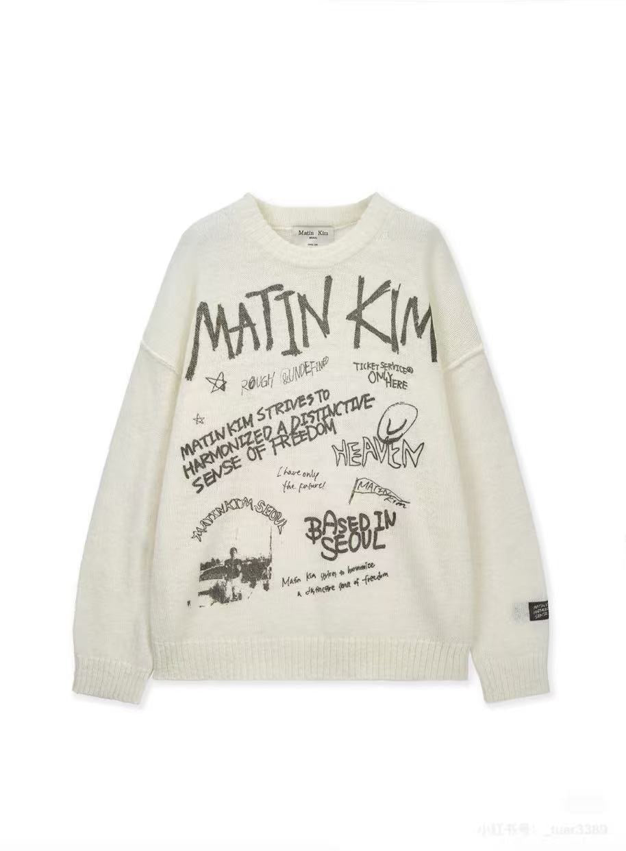 Matin Kim 塗鴉薄線衫