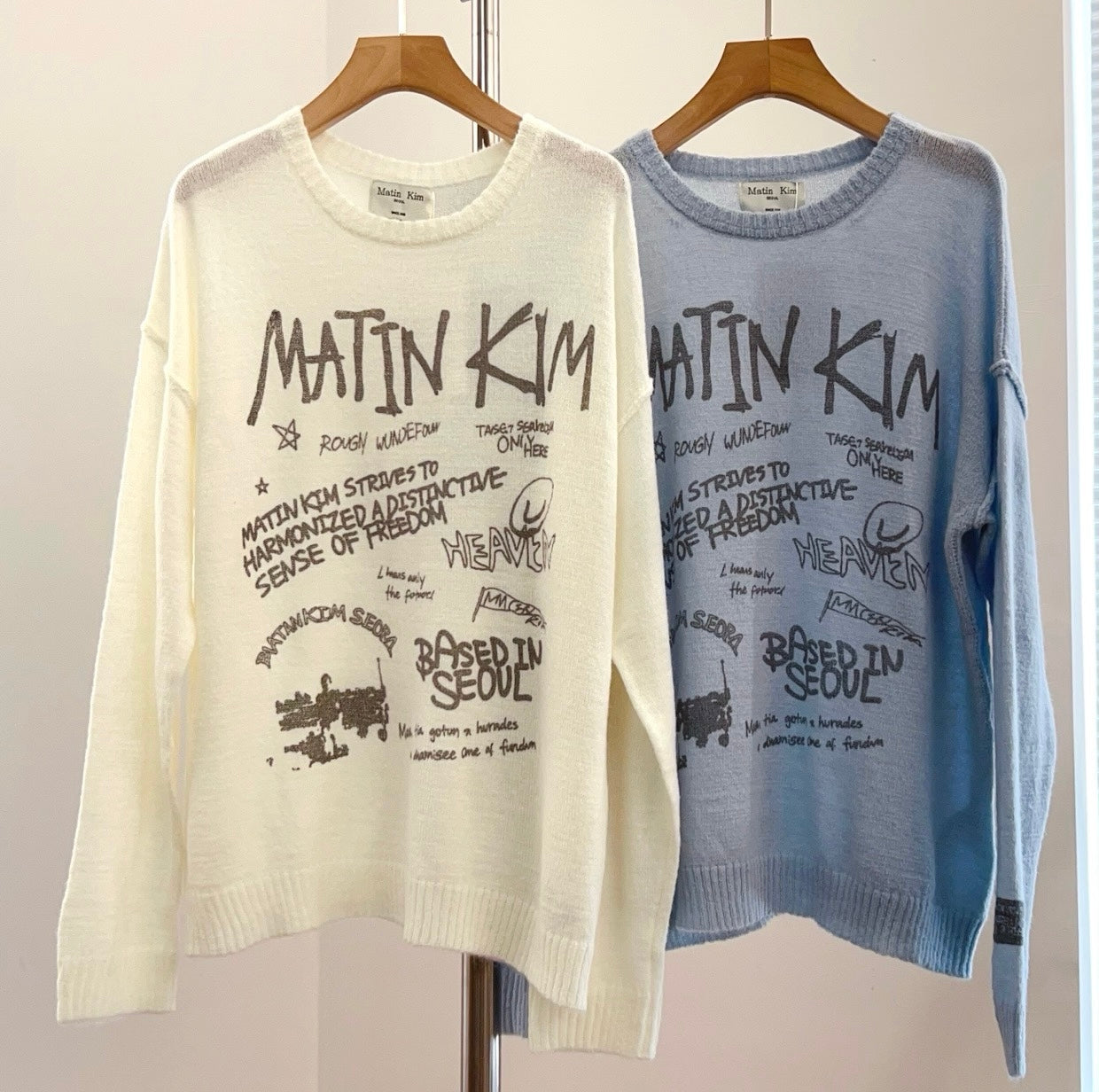 Matin Kim 塗鴉薄線衫