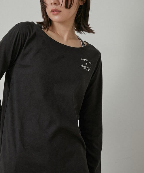 Agnes b 刺繡tee