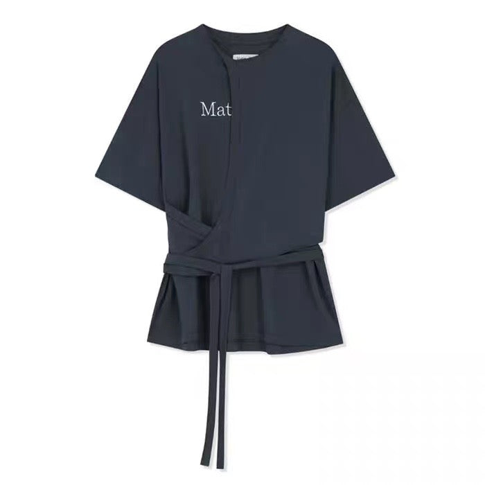 Matin Kim 不規則綁帶tee