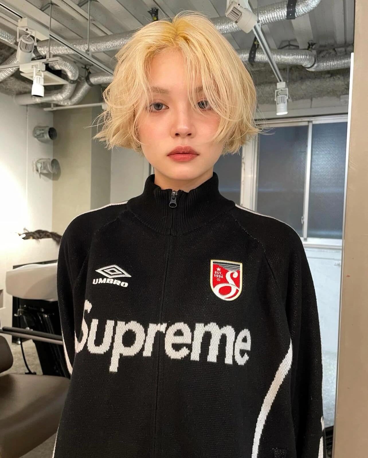 Supreme X Umbro zip up 針織jacket