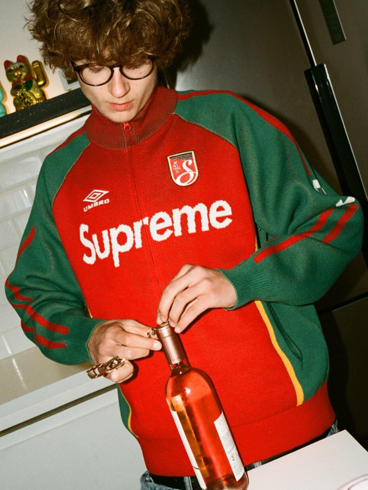 Supreme X Umbro zip up 針織jacket