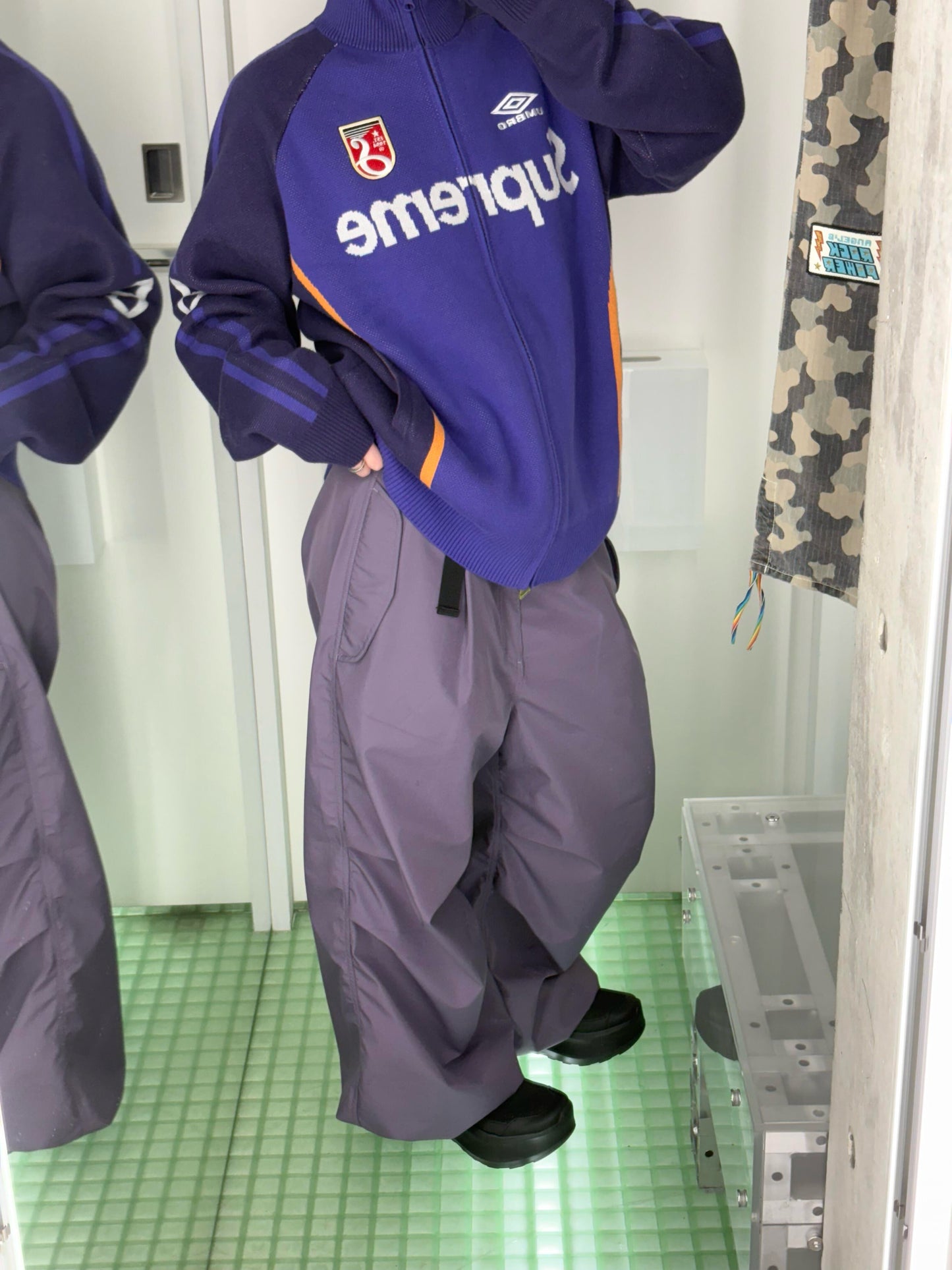 Supreme X Umbro zip up 針織jacket