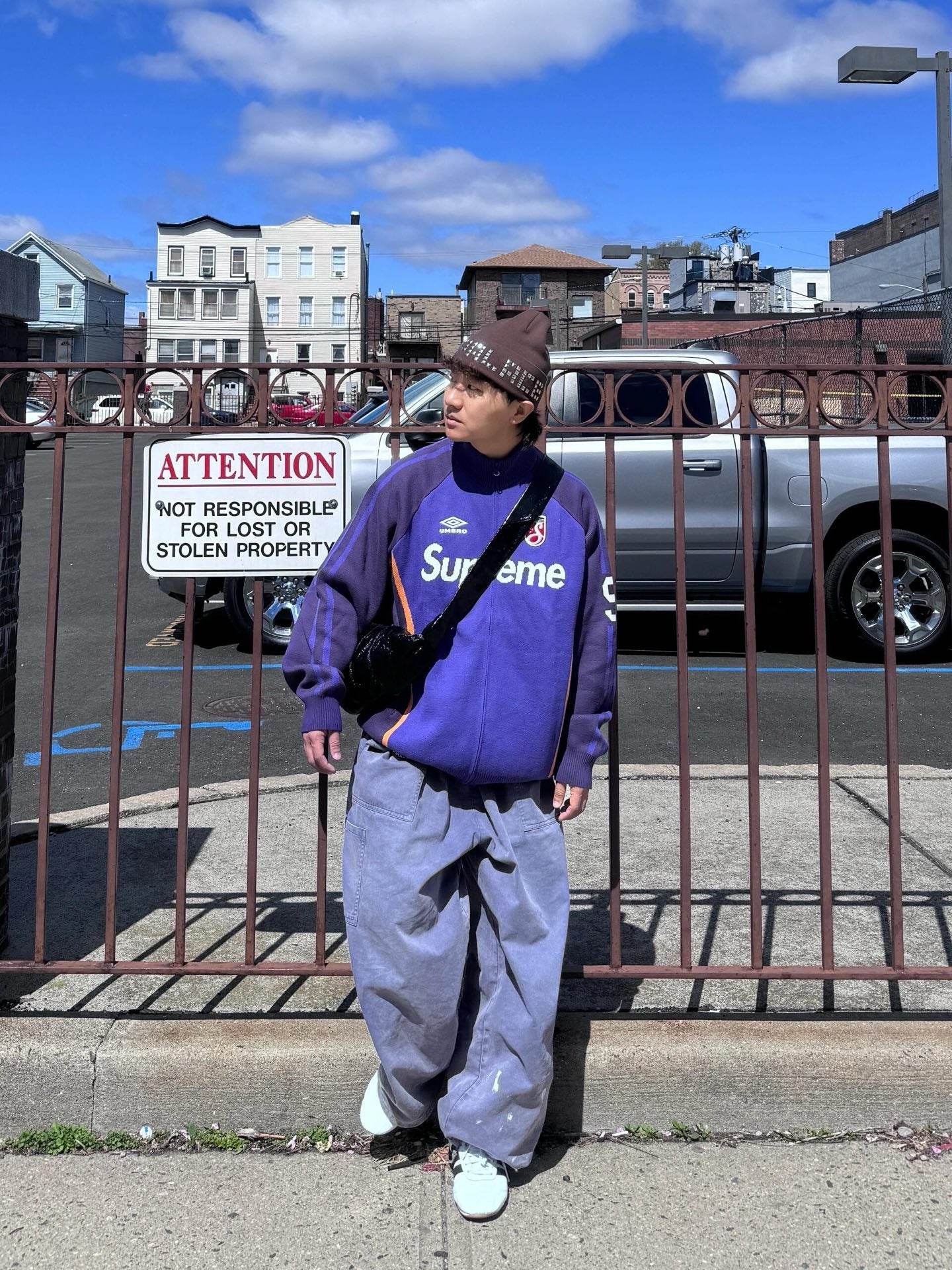 Supreme X Umbro zip up 針織jacket
