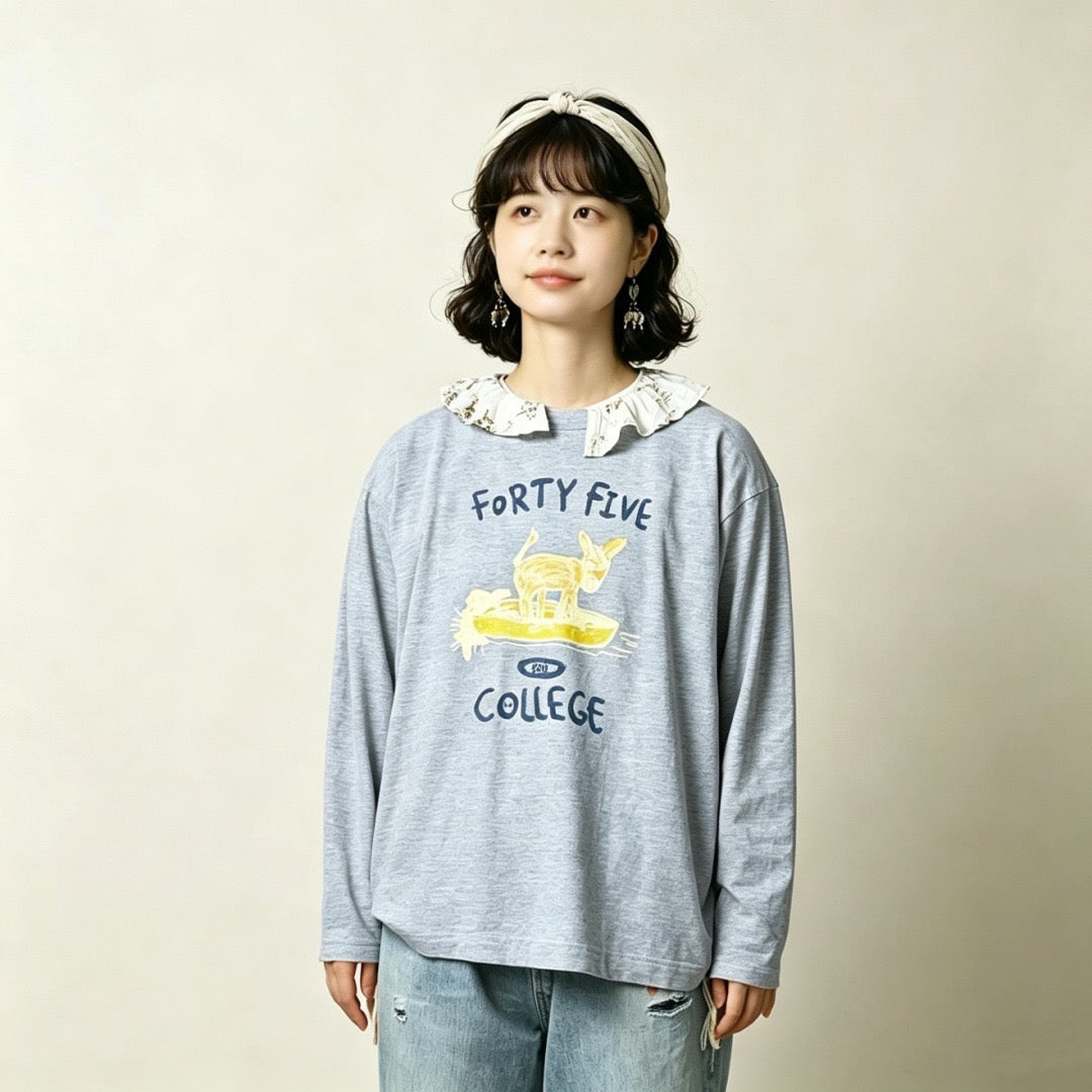 45R小鹿長袖tee