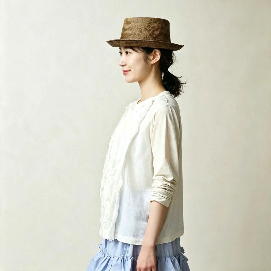 45R荷葉邊cardigan