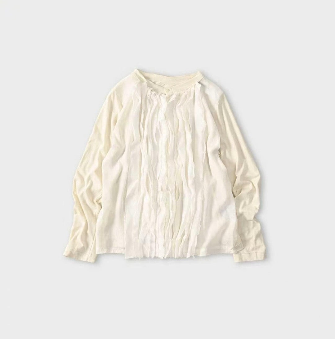 45R荷葉邊cardigan
