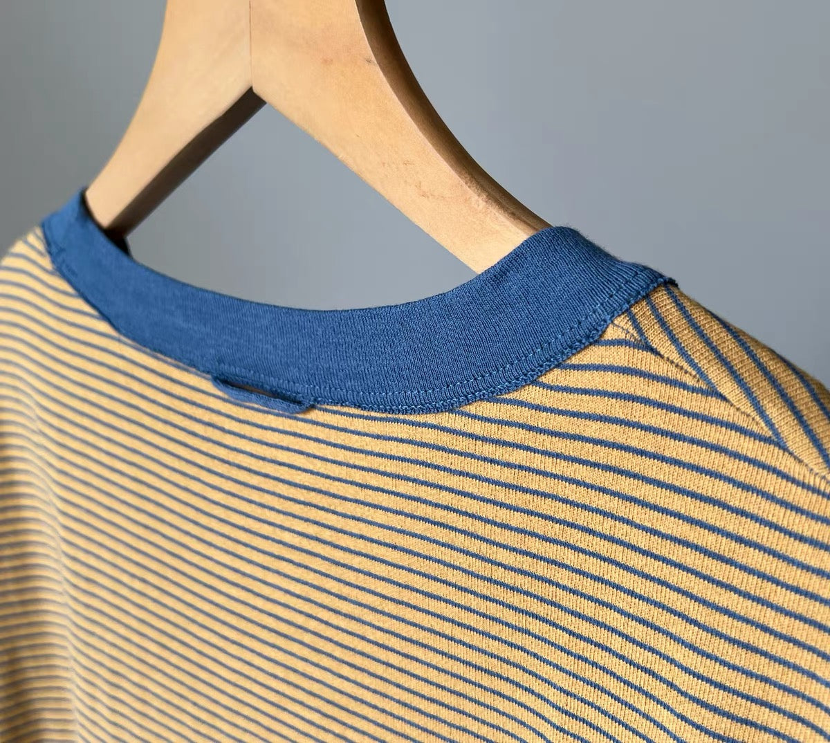 45R間條撞色pocket tee