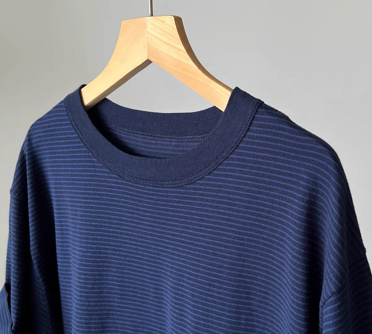 45R間條撞色pocket tee