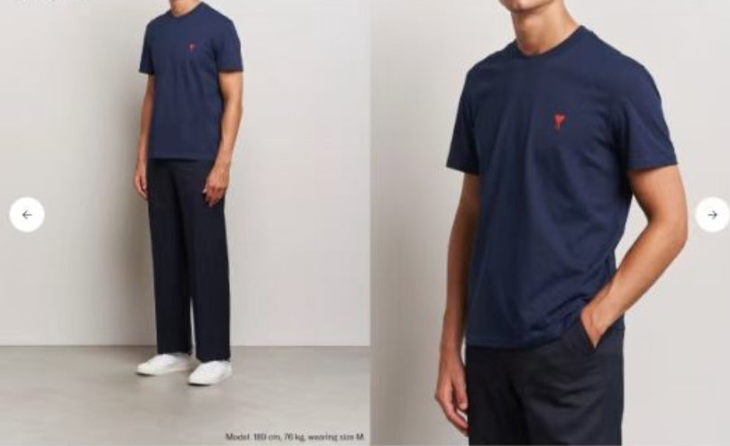 AMI刺繡logo tee