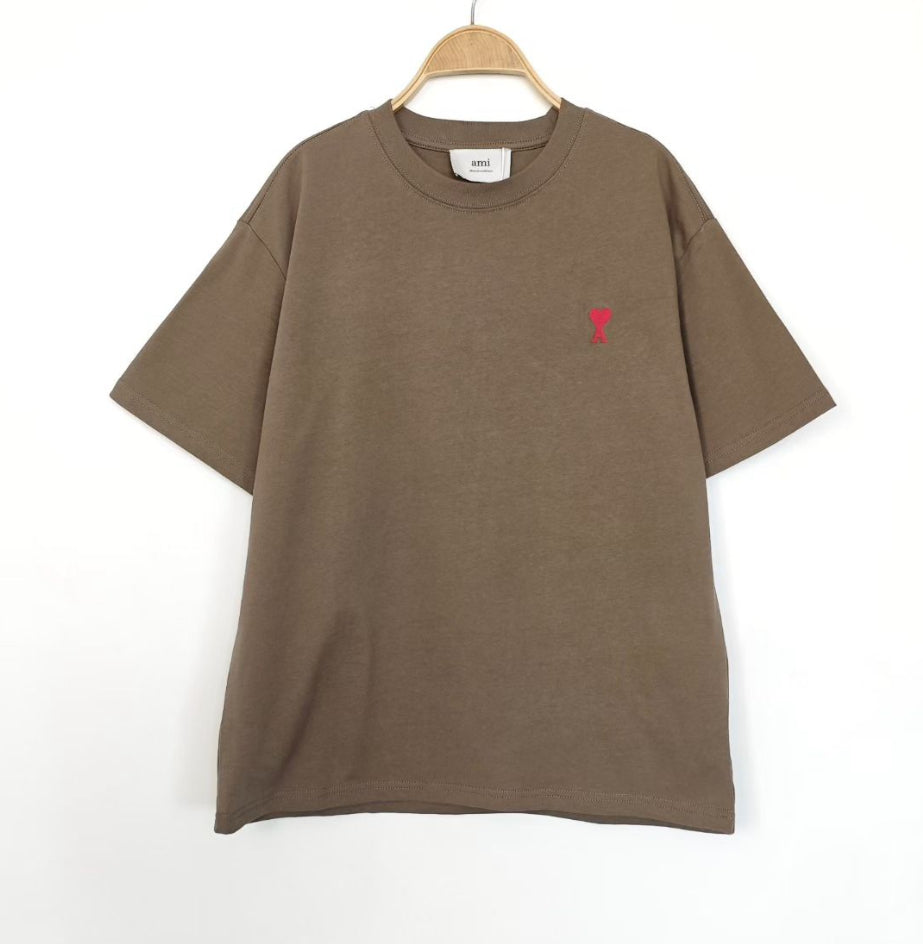 AMI刺繡logo tee