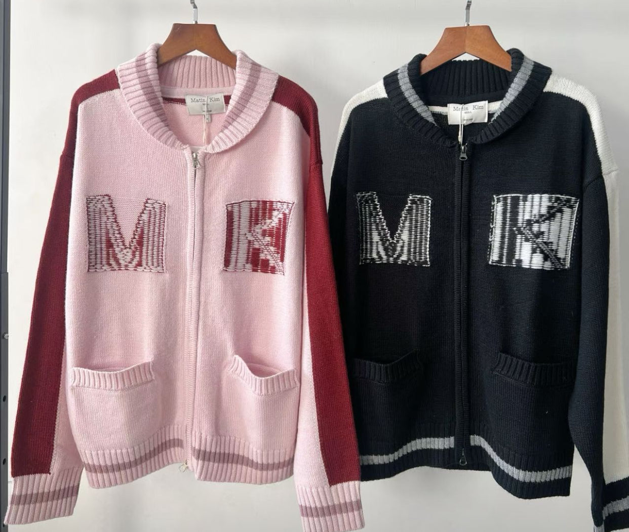 Matin Kim針織zip jacket