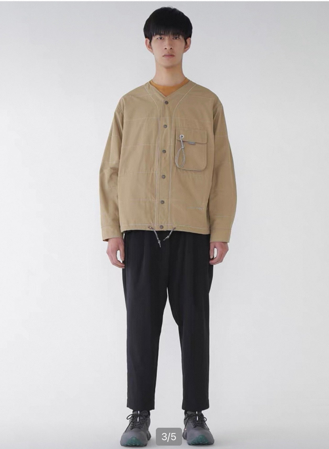 Andwander Nylon Octa collarless jacket