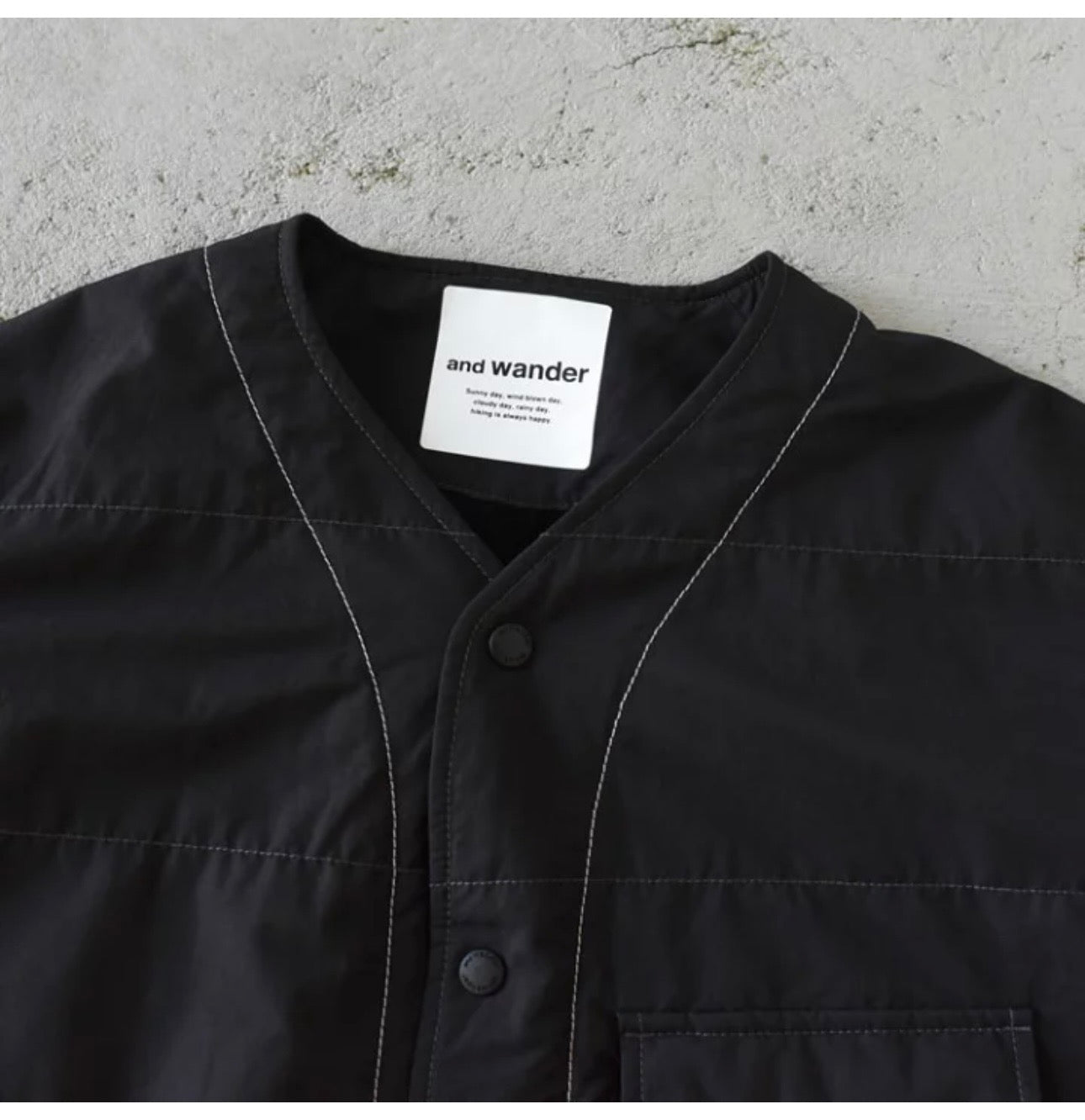 Andwander Nylon Octa collarless jacket