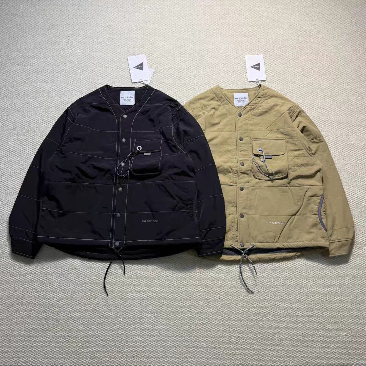 Andwander Nylon Octa collarless jacket