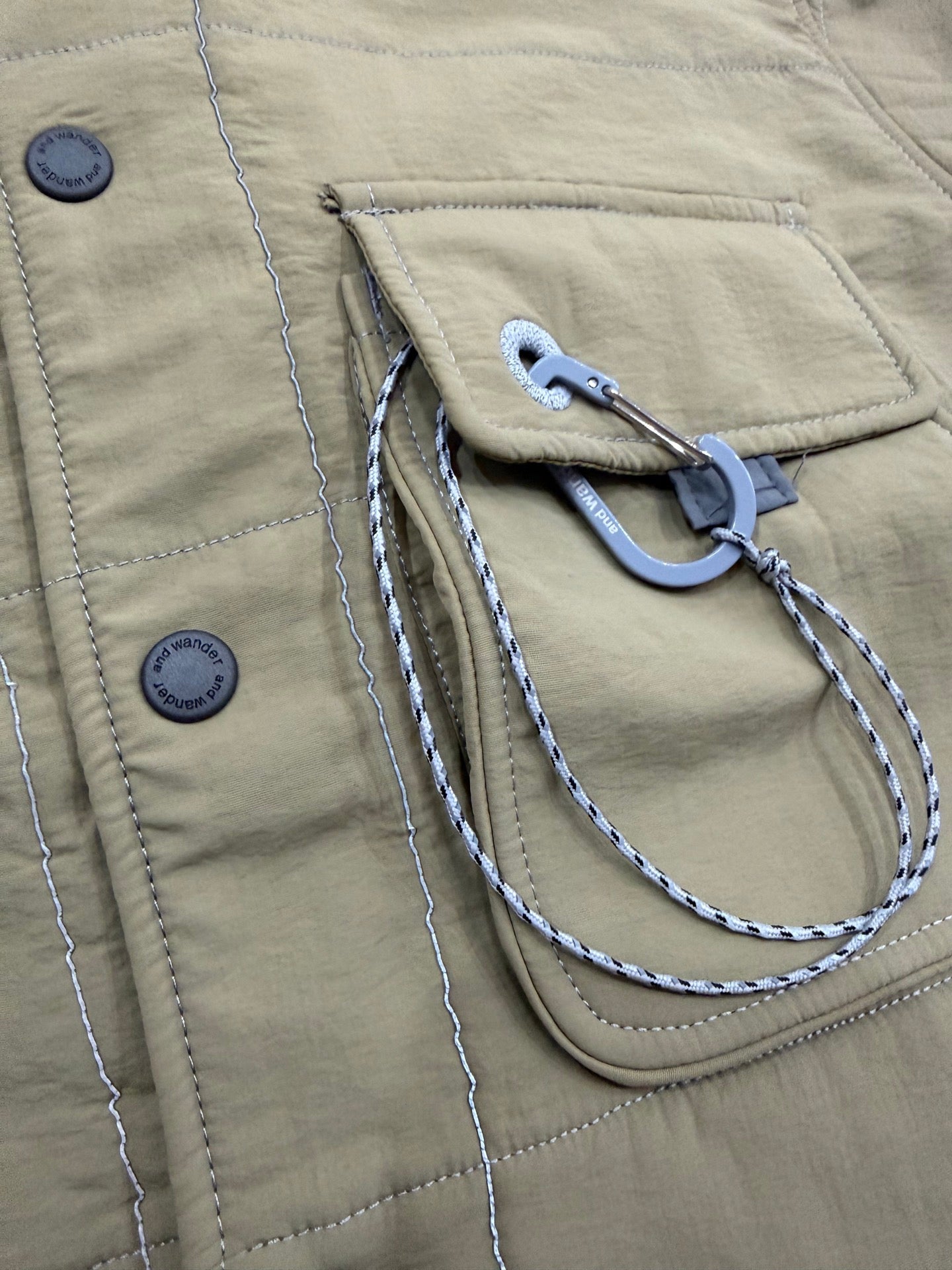 Andwander Nylon Octa collarless jacket