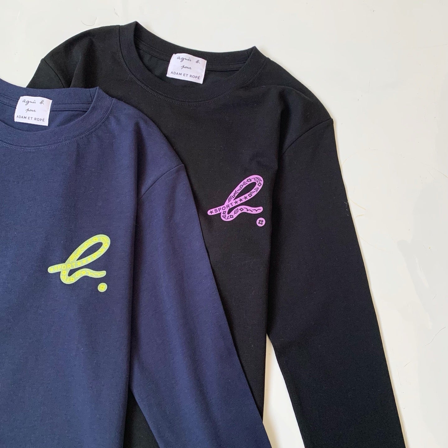 Agnes b logo 長袖tee