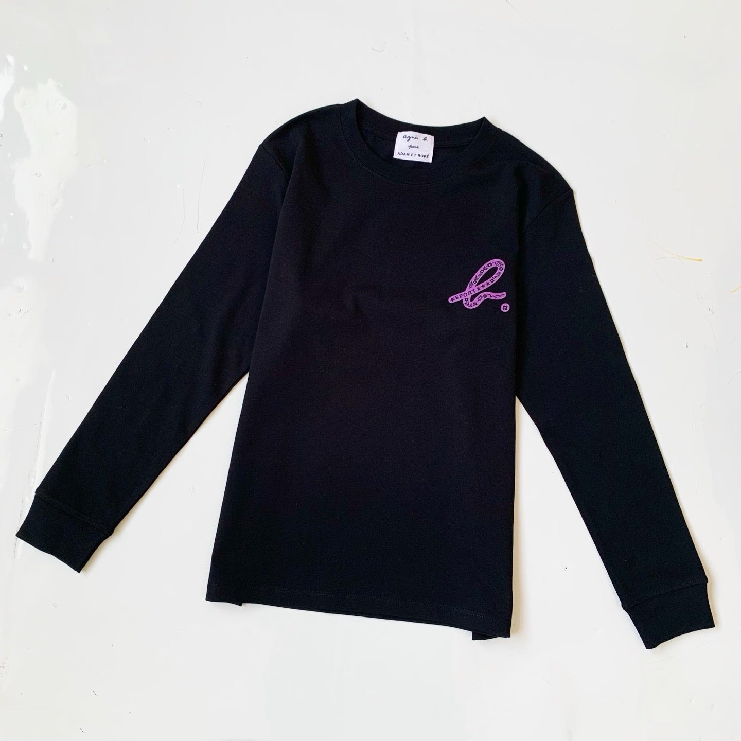 Agnes b logo 長袖tee